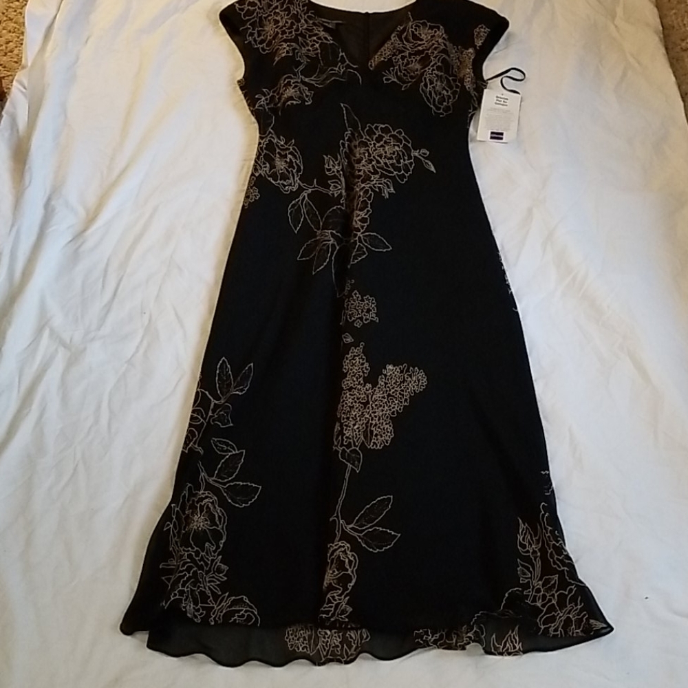 Vintage black floral dress